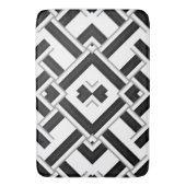 Zwart-wit patroon badmat (Voorkant Verticaal)