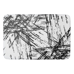 Zwart-wit patroon badmat