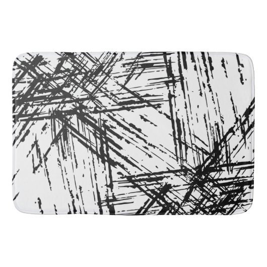 Zwart-wit patroon badmat (Voorkant)
