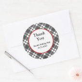 Zwart-wit patroon bewerkbaar dankzij ronde sticker (Envelop)