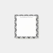 Zwart wit patroon bewerkbare stickies post-it® notes (Voorkant)