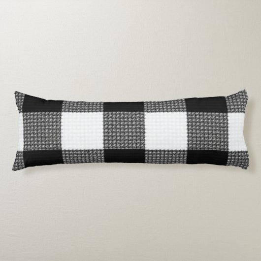 Zwart-wit patroon Body Pillow Lichaamskussen (Voorkant)
