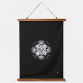 Zwart-wit patroon (bol) hangend wandkleed (Voorkant)