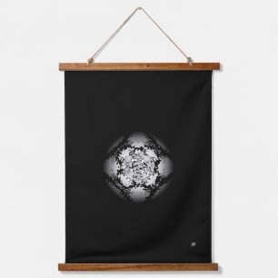 Zwart-wit patroon (bol) hangend wandkleed