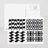 Zwart-wit patroon briefkaart (Voorkant / Achterkant)