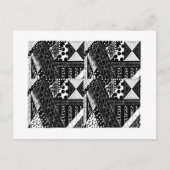 zwart-wit patroon briefkaart (Voorkant)