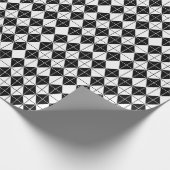 Zwart-wit patroon cadeaupapier (Hoek)