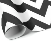 Zwart wit patroon Chevron inpakpapier (Rol Hoek)