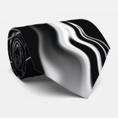 Zwart-wit Patroon Clasy Stropdas (Opgerold)