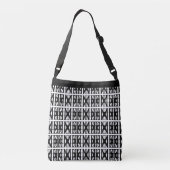 Zwart wit patroon crossbody tas (Achterkant)