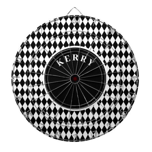 Zwart-wit patroon dartbord (Voorkant)