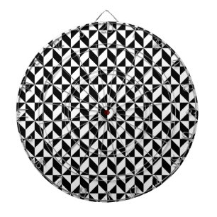 Zwart-wit patroon dartbord