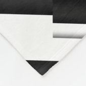 Zwart-wit patroon fleece deken (Hoek)