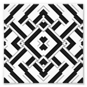 Zwart-wit patroon foto afdruk (Voorkant)