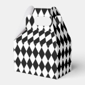 Zwart wit patroon Gable-vak Bedankdoosjes (Achterkant)
