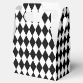 Zwart wit patroon Gable-vak Bedankdoosjes (Geopend)