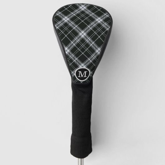 Zwart-wit patroon golfheadcover (Voorkant)