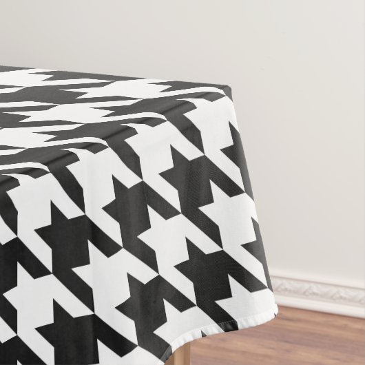Zwart-wit Patroon Houndstooth Tafelkleed (Voorbeeld)