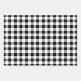 Zwart-wit patroon inpakpapier vel