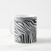 Zwart-wit 🦓 patroon koffiemok (Voorkant links)