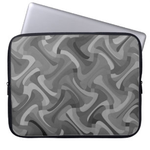 Zwart-wit patroon laptop sleeve