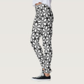 Zwart-wit patroon leggings (Links)