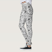 Zwart wit patroon Leggings (Links)