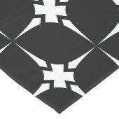 Zwart-wit patroon medium tafelloper (Hoek)