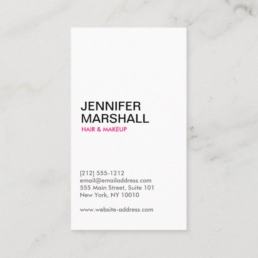 ZWART & WIT PATROON MEISJE VISITEKAARTJE (Achterkant)