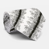 Zwart-wit patroon met grijpbeweging stropdas (Opgerold)