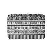 Zwart-wit patroon met kant en patchwork badmat (Voorkant)