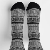 Zwart-wit patroon met kant en patchwork el sokken (Top)