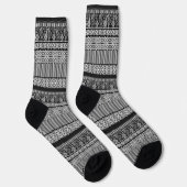 Zwart-wit patroon met kant en patchwork el sokken (Rechts)