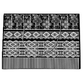 Zwart-wit patroon met kant en patchwork groot cadeauzakje (Voorkant)