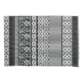 Zwart-wit patroon met kant en patchwork kussensloop (Voorkant)