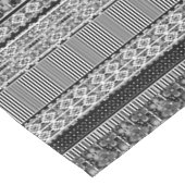 Zwart-wit patroon met kant en patchwork tafelkleed (Gekanteld)