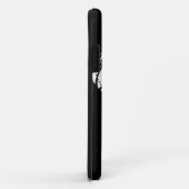 Zwart-wit patroon met monogram W Case-Mate iPhone Case (Achterkant/rechts)