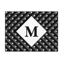 Zwart-wit patroon Monogram