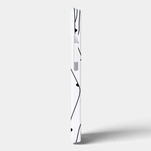 Zwart-wit patroon Monogram iPad Mini Case (Achterkant / Links)