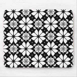 Zwart-wit patroon muismat