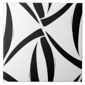 Zwart-wit patroon naadloze decoratieve tegel tegeltje (Voorkant)