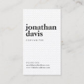 Zwart & Wit Patroon Naam Nr. 2 Visitekaartje (Voorkant)