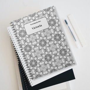 Zwart-wit patroon notitieboek
