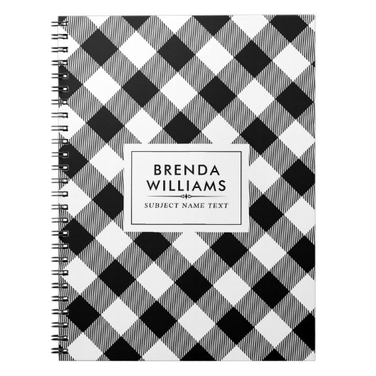 Zwart-wit patroon notitieboek (Voorkant)