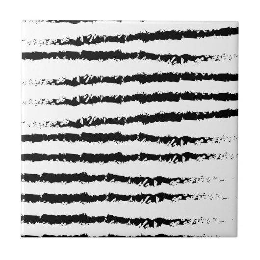 Zwart Wit patroon ontwerp Tegeltje (Voorkant)