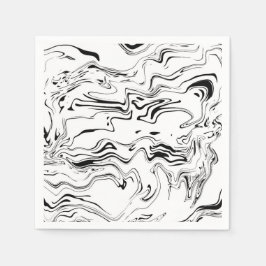 Zwart-wit patroon papieren servetten