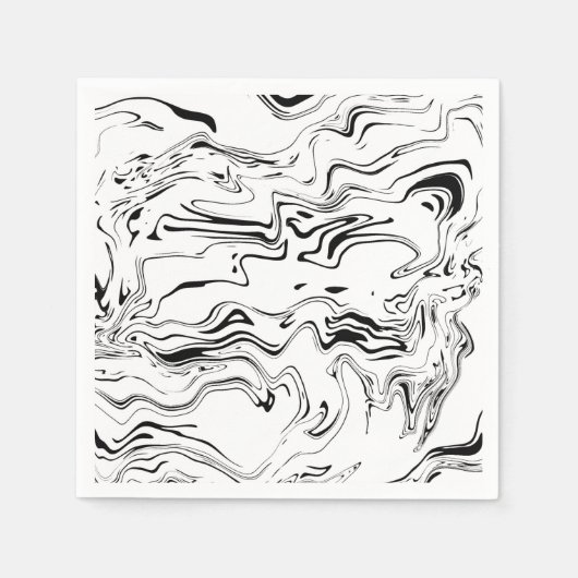 Zwart-wit patroon papieren servetten (Voorkant)