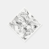 Zwart-wit patroon papieren servetten (Hoek)