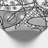 Zwart & Wit Patroon Patchwork 01 Cadeaupapier (Hoek)