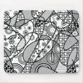 Zwart & Wit Patroon Patchwork 01 Muismat (Voorkant)